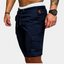 donkerblauwe chino heren shorts met zakken