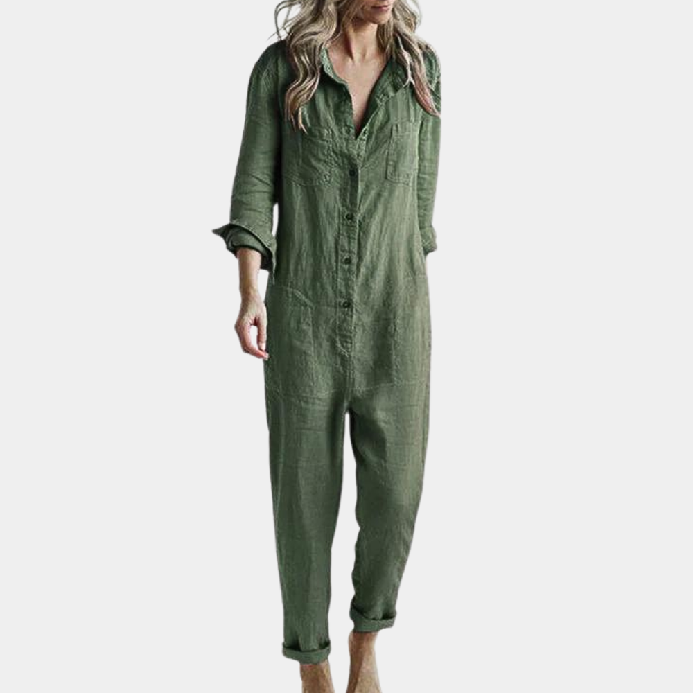 vrijetijds jumpsuit voor dames met lange mouwen