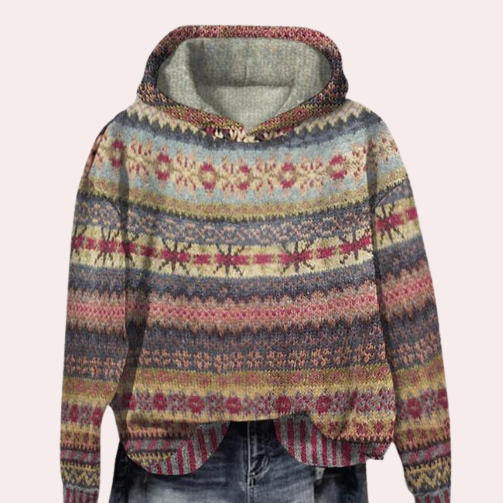 Hosie - Veelkleurig Vintage hoodie voor dames