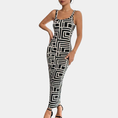 Elsa - Luxe geometrische bodycon jurk