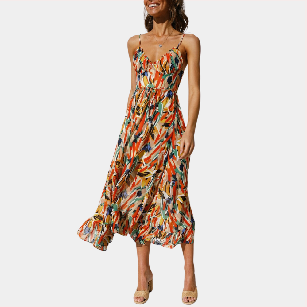 Trella - Trendy zomerse midi-jurk voor dames