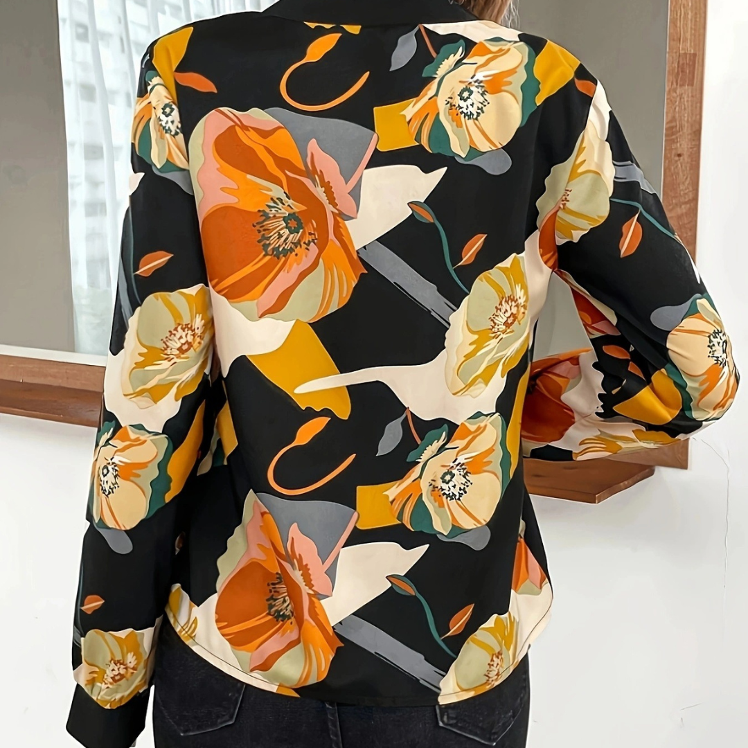 Irene - Bloemenblouse Verfijnde Plus Size Blouse voor Dames