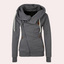 Kanny - Veelzijdige dames hoodie met rits aan de voorkant