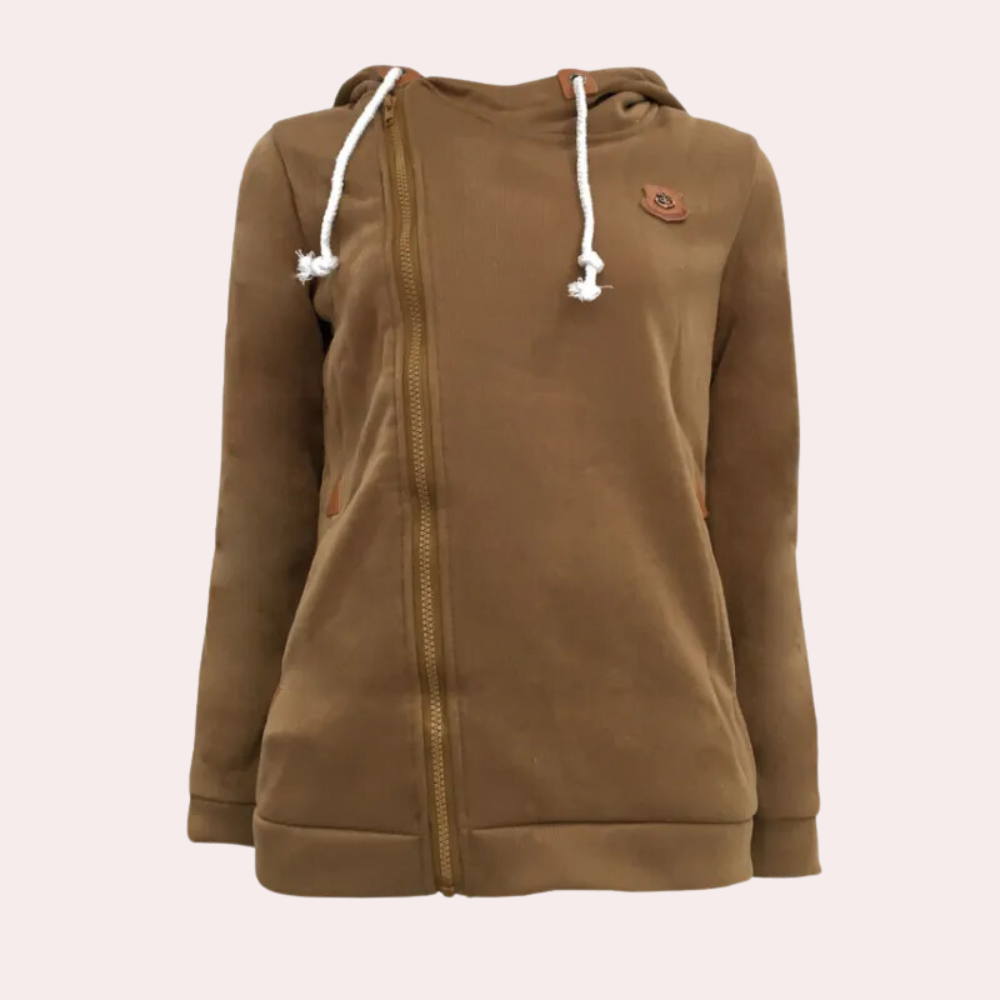 Kanny - Veelzijdige dames hoodie met rits aan de voorkant