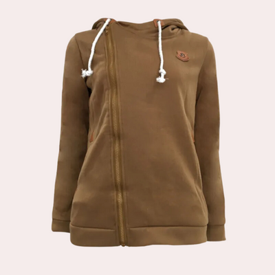 Kanny - Veelzijdige dames hoodie met rits aan de voorkant