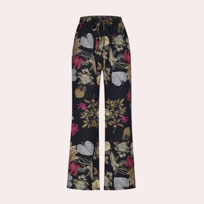 Kirsi - Modieuze wijde broek met bloemenprint