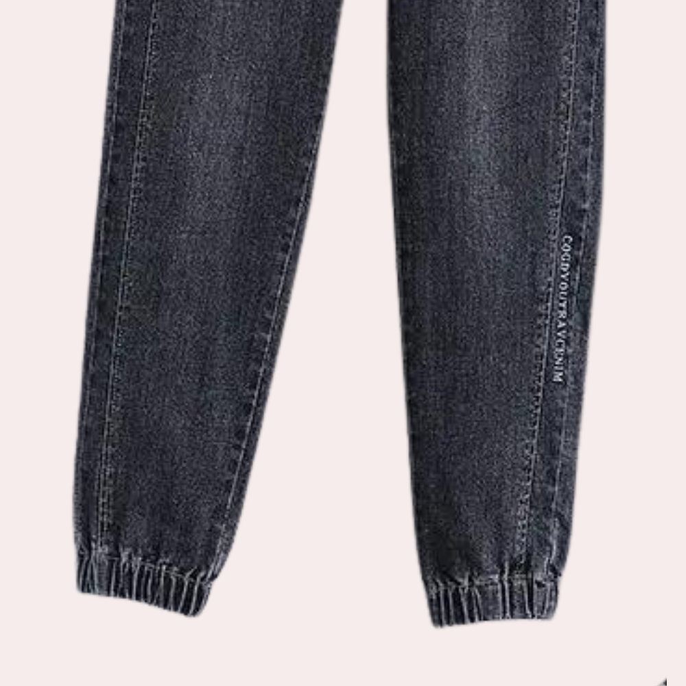 Lucrezia - Trendy damesjeans met koord