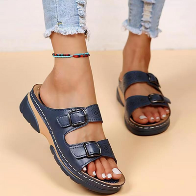 Joana - Trendy Dames Wedge Sandalen