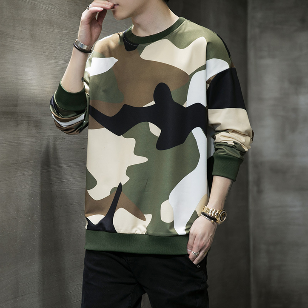 Beniamin - Trendy Camouflage Sweatshirt voor herer