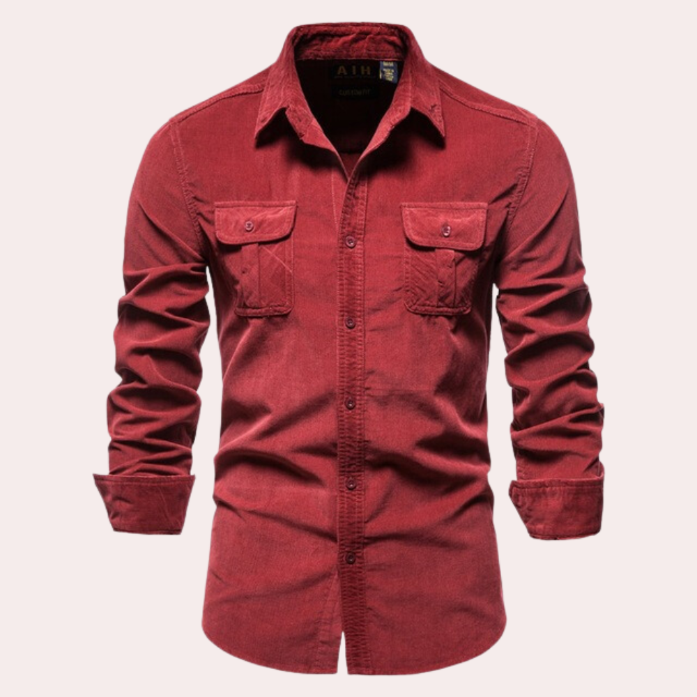 Miron - Elegante Corduroy Shirt voor Hem