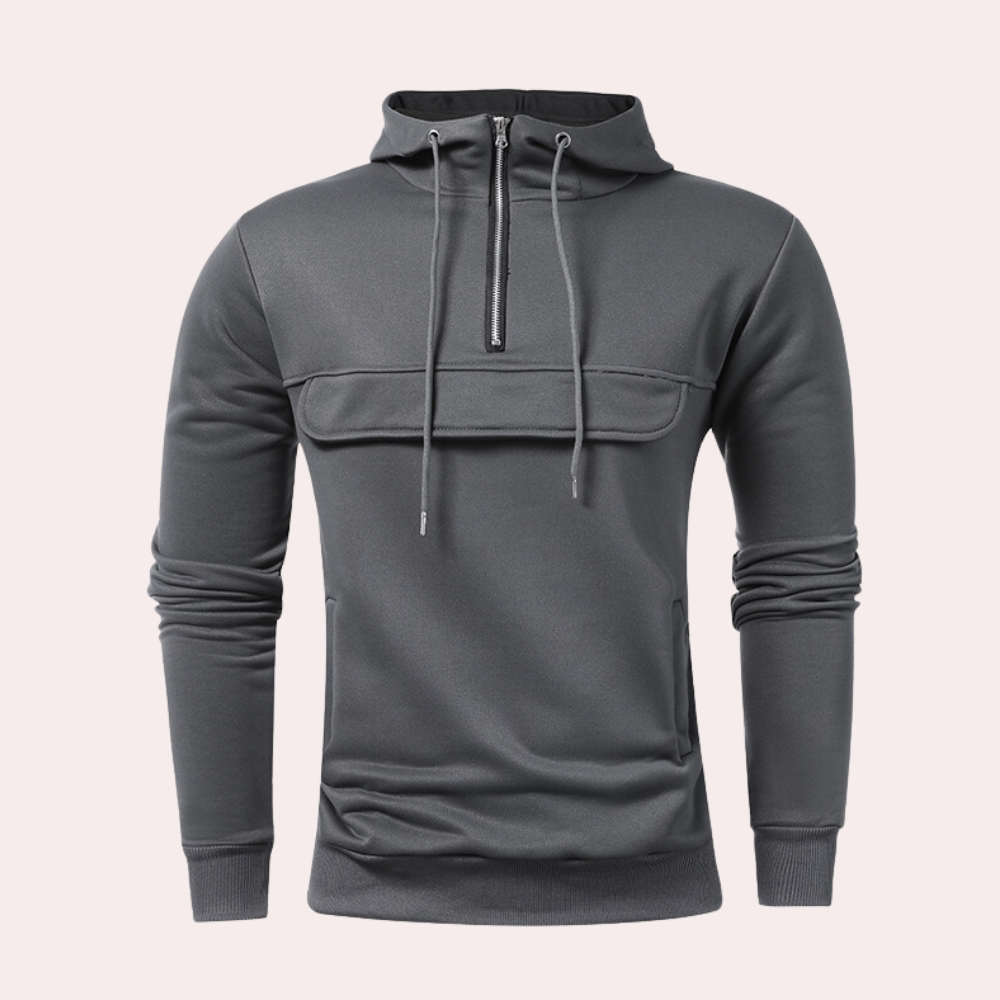 Nikita - Stijlvolle Half-Zip Hoodie voor Mannen