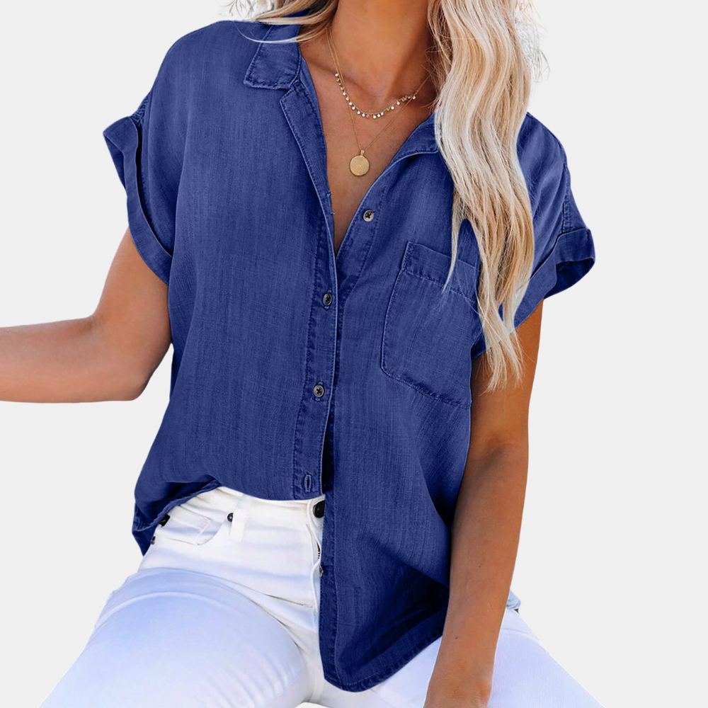 Shaloni - Comfortabel Denim Shirt voor Stijlvolle Vrouwen