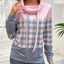 Emmanuelle - Geruit sweatshirt voor dames