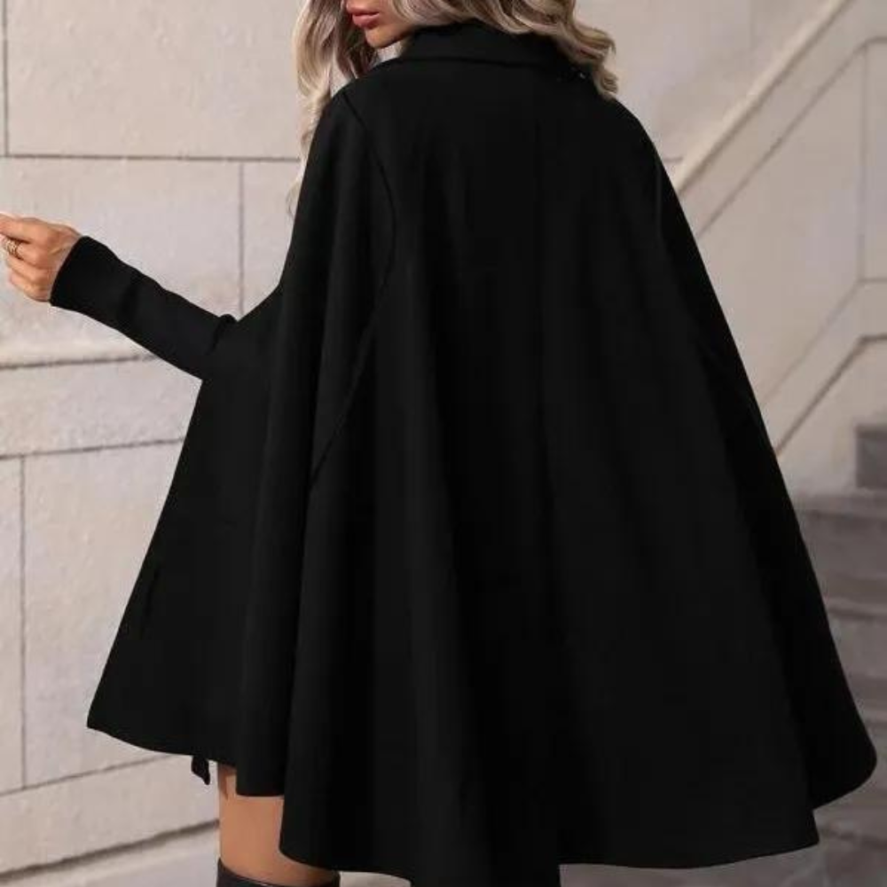 Corinne - Dames Elegante Dubbelrijige Cape Jas