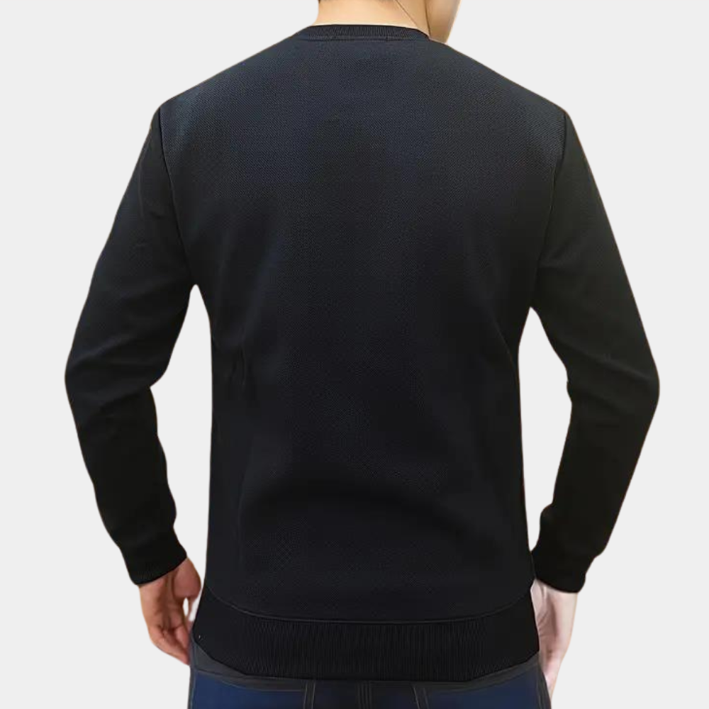 Mihnea - Zacht Sweatshirt met Ronde Hals voor heren