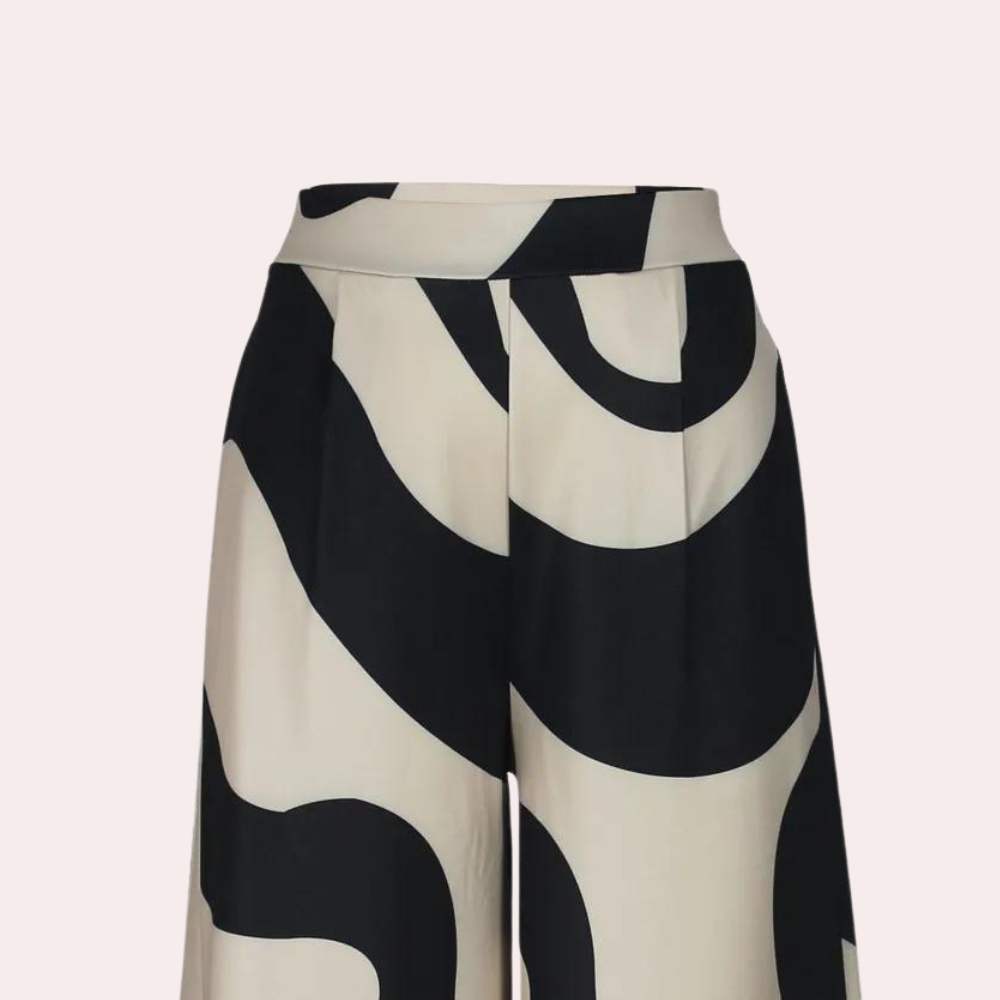 Fisseha - Moderne dames wijde broek met hoge taille