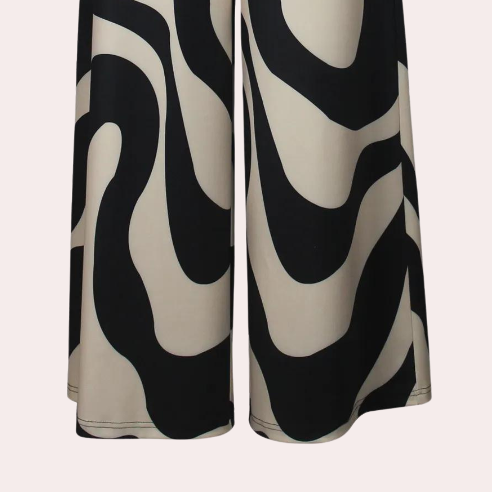 Fisseha - Moderne dames wijde broek met hoge taille