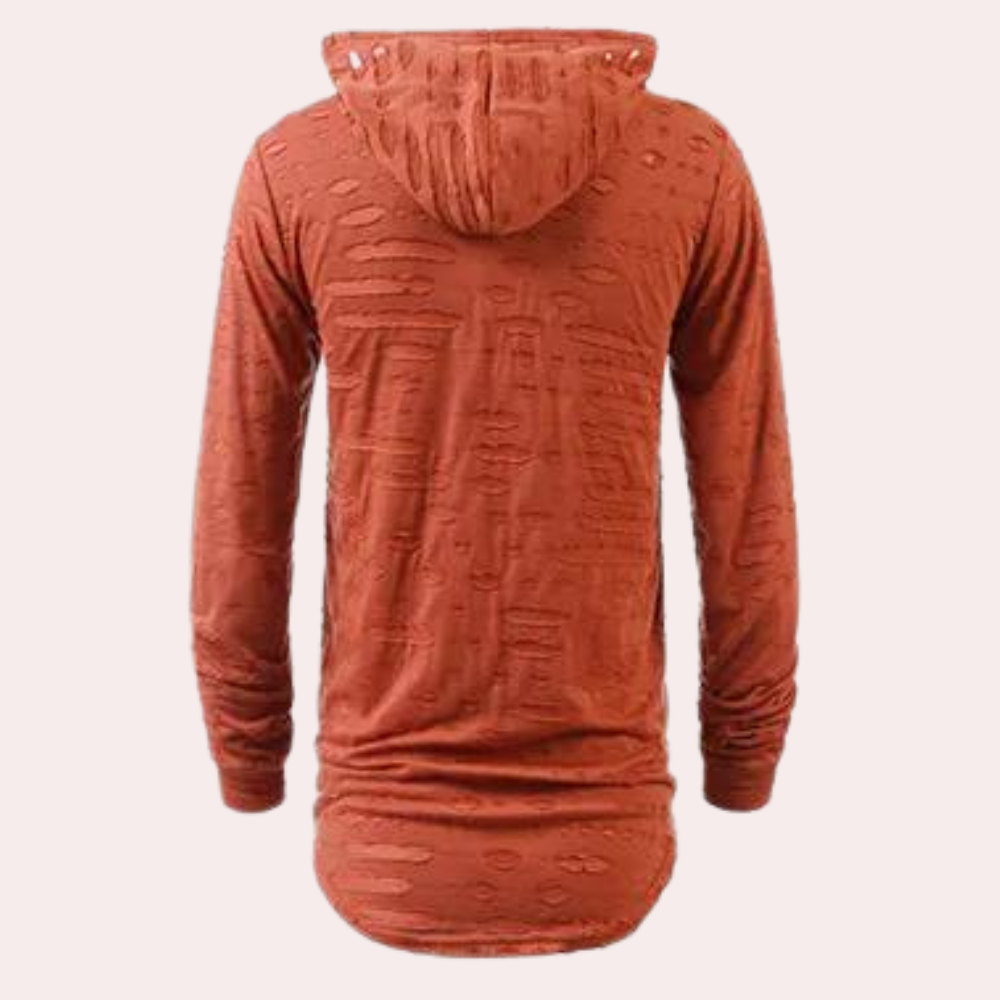 Pompiliu - Mid-Length Comfortabele Hoodie voor Mannen