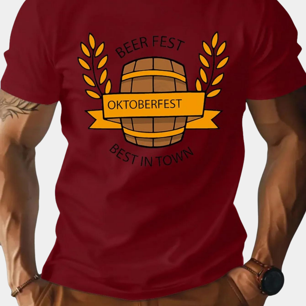 Aleksei - Oktoberfest T-shirt voor Heren Stijl en Comfort