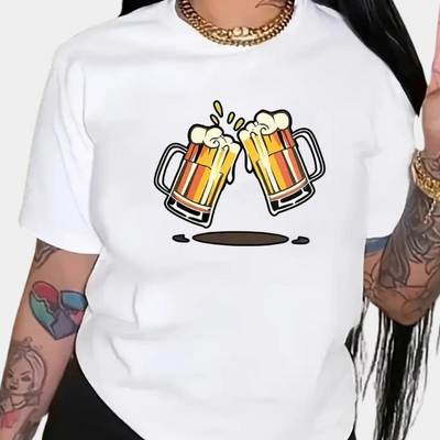 Carmela - Casual Dames Cheers Print Oktoberfest T-shirt