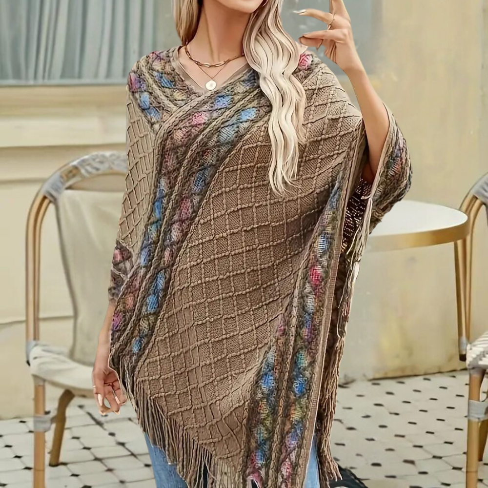 Zoi - Poncho in Bohemian stijl voor dames