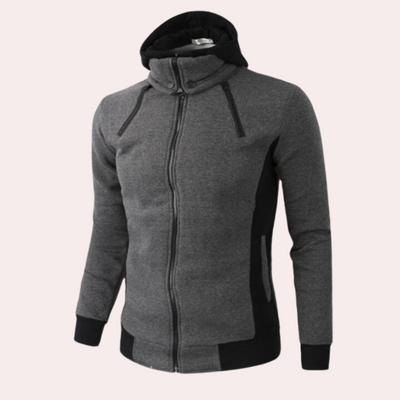 Gaspar - Trendy sportieve herenhoodie met rits