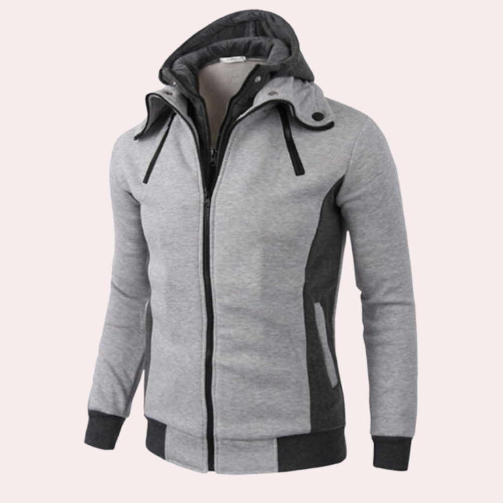 Gaspar - hippe sportieve herenhoodie met rits