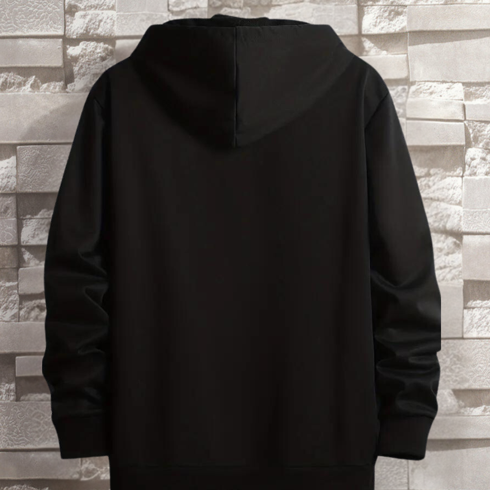 Lorand - Herenhoodie met coole rits en casual look