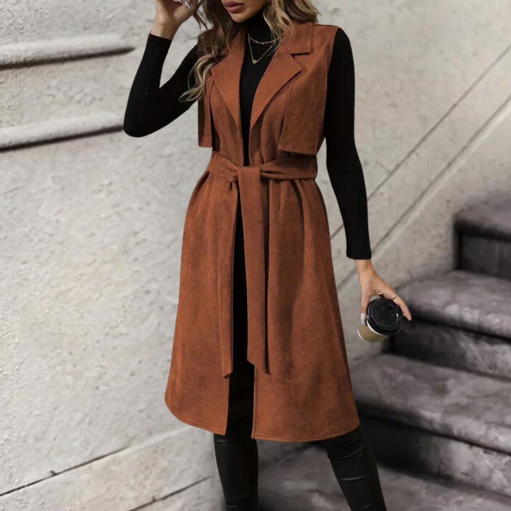 Aniko - Luxe Mouwloze Coat voor dames