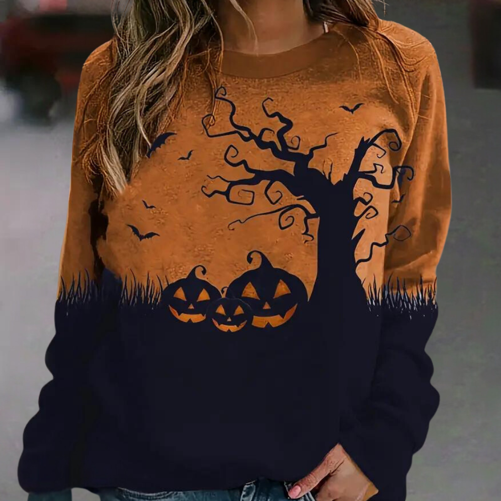 Elza - Modieus halloween sweatshirt voor dames