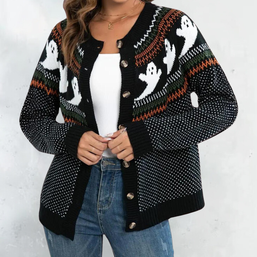 Marika - Speelse Halloween Cardigan