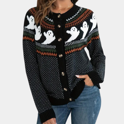 Marika - Speelse Halloween Cardigan