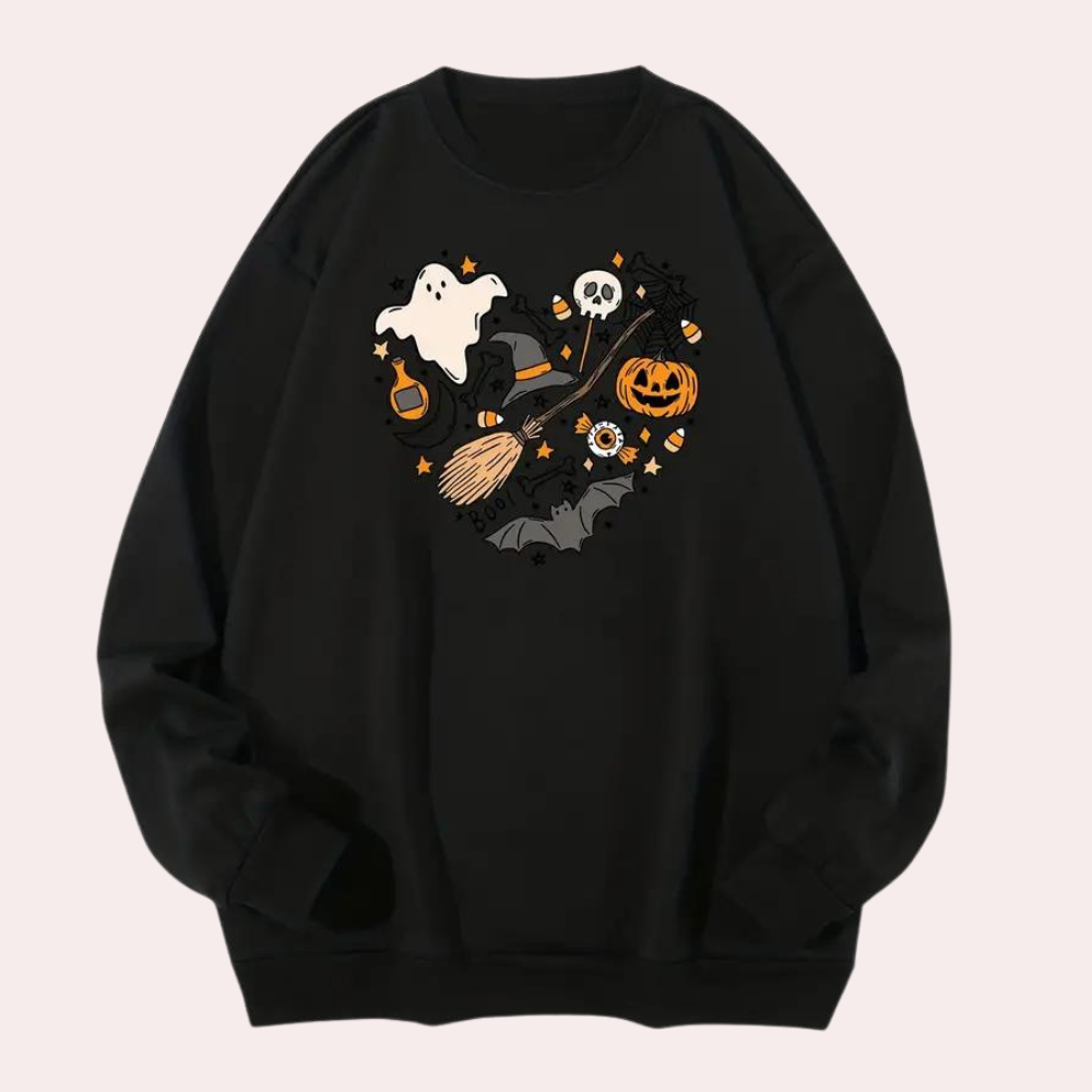 Emese – Stijlvol Relaxed Halloween Sweatshirt voor Vrouwen