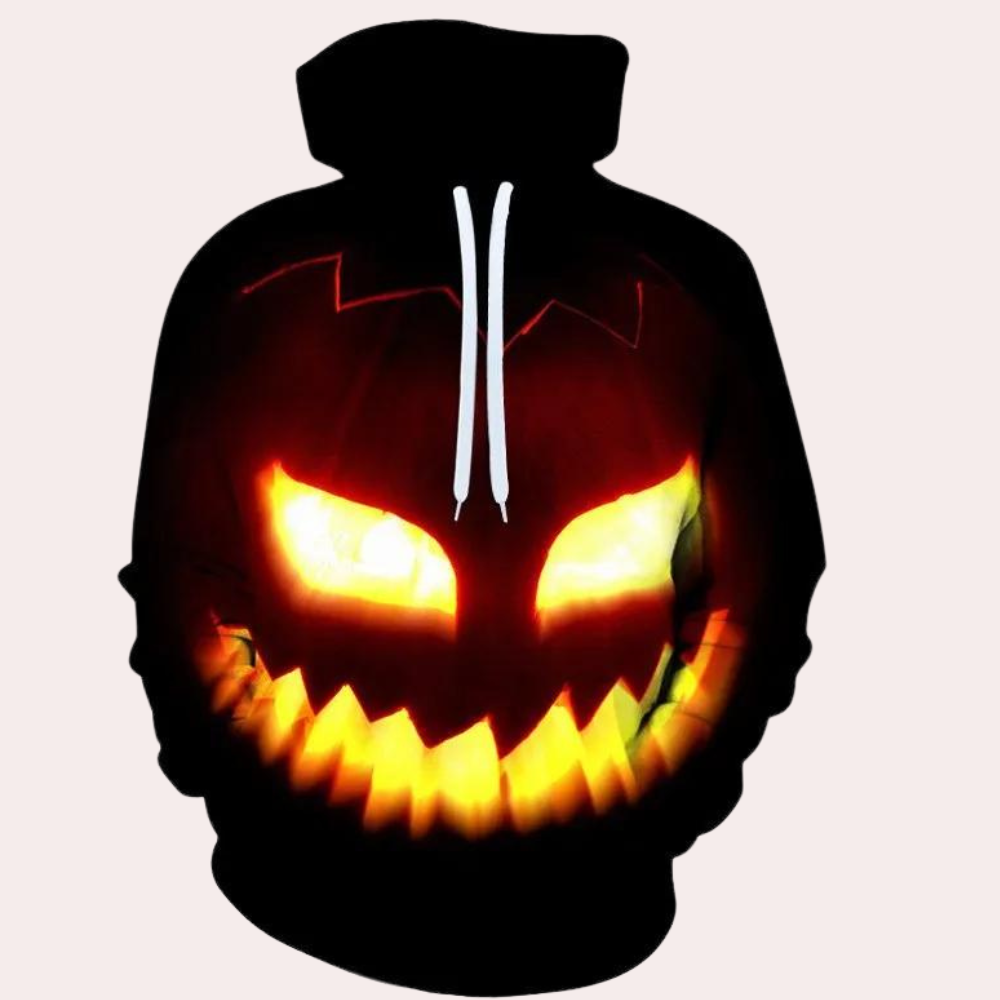 Marton - Herencomfortabele Halloween Pumpkin Hoodie