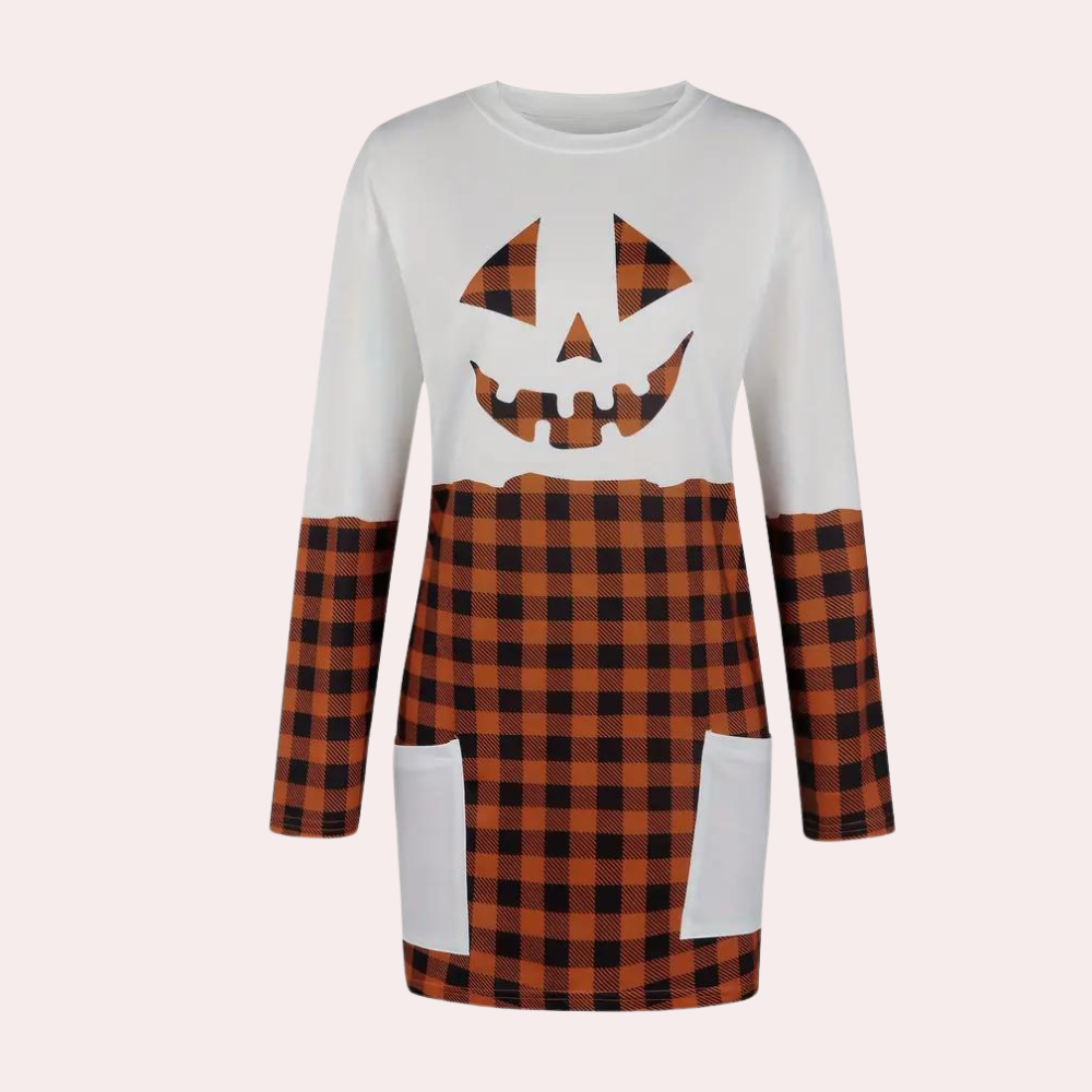 Kata - Comfortabele Plus Size Halloween Sweatshirt voor Dames