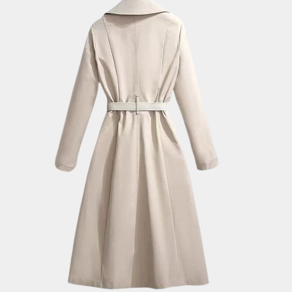 Aurembiaix - Tijdloze dames trenchcoat met tailleband